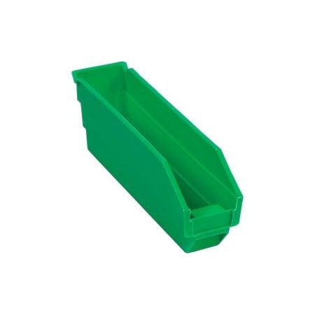 Quantum Storage Systems Shelf Storage Bin, Plastic, Green, 24 PK QSB100GN